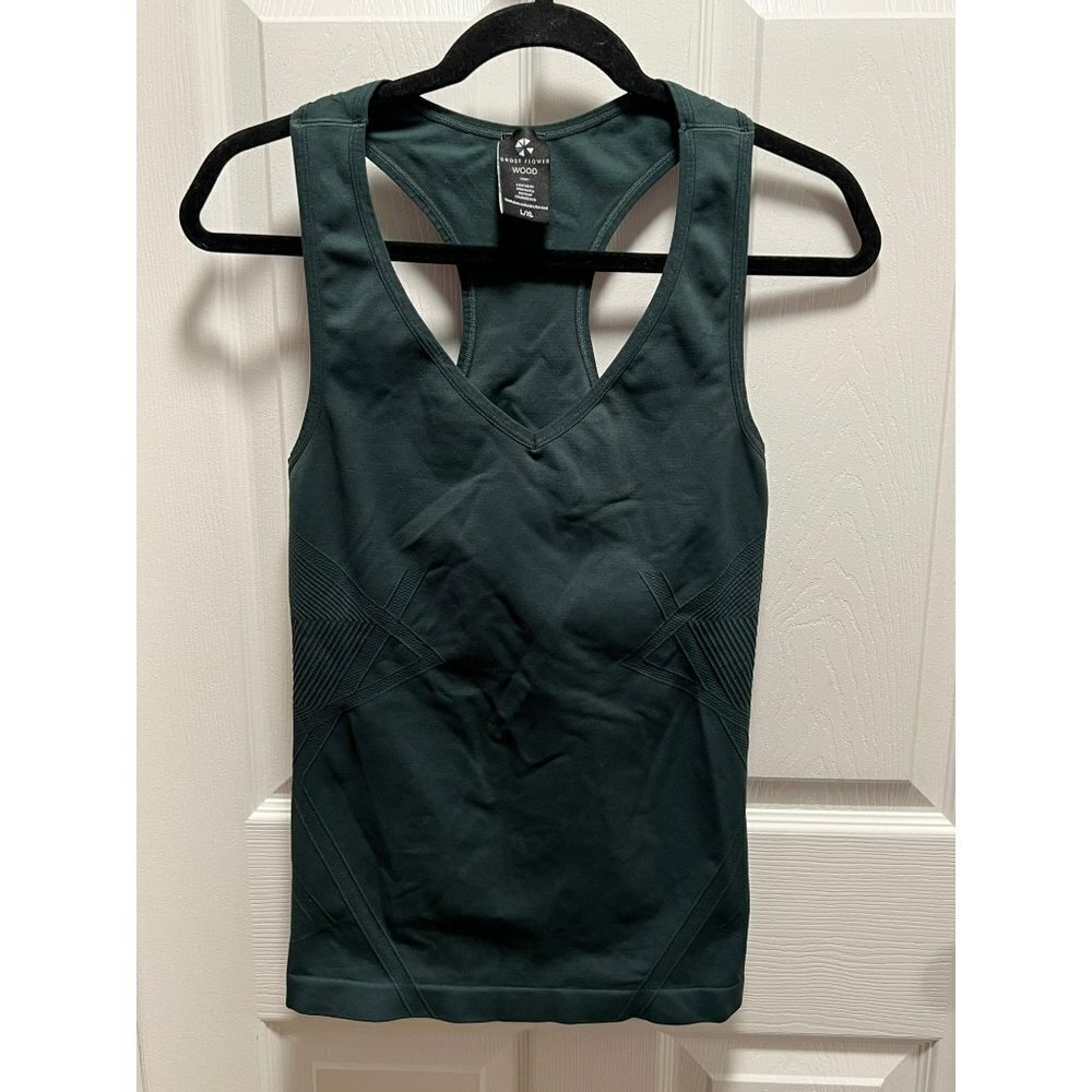 Ghost Flower | WOOD‎ Pioneer Seamless Yoga Tank Emerald Green L/XL